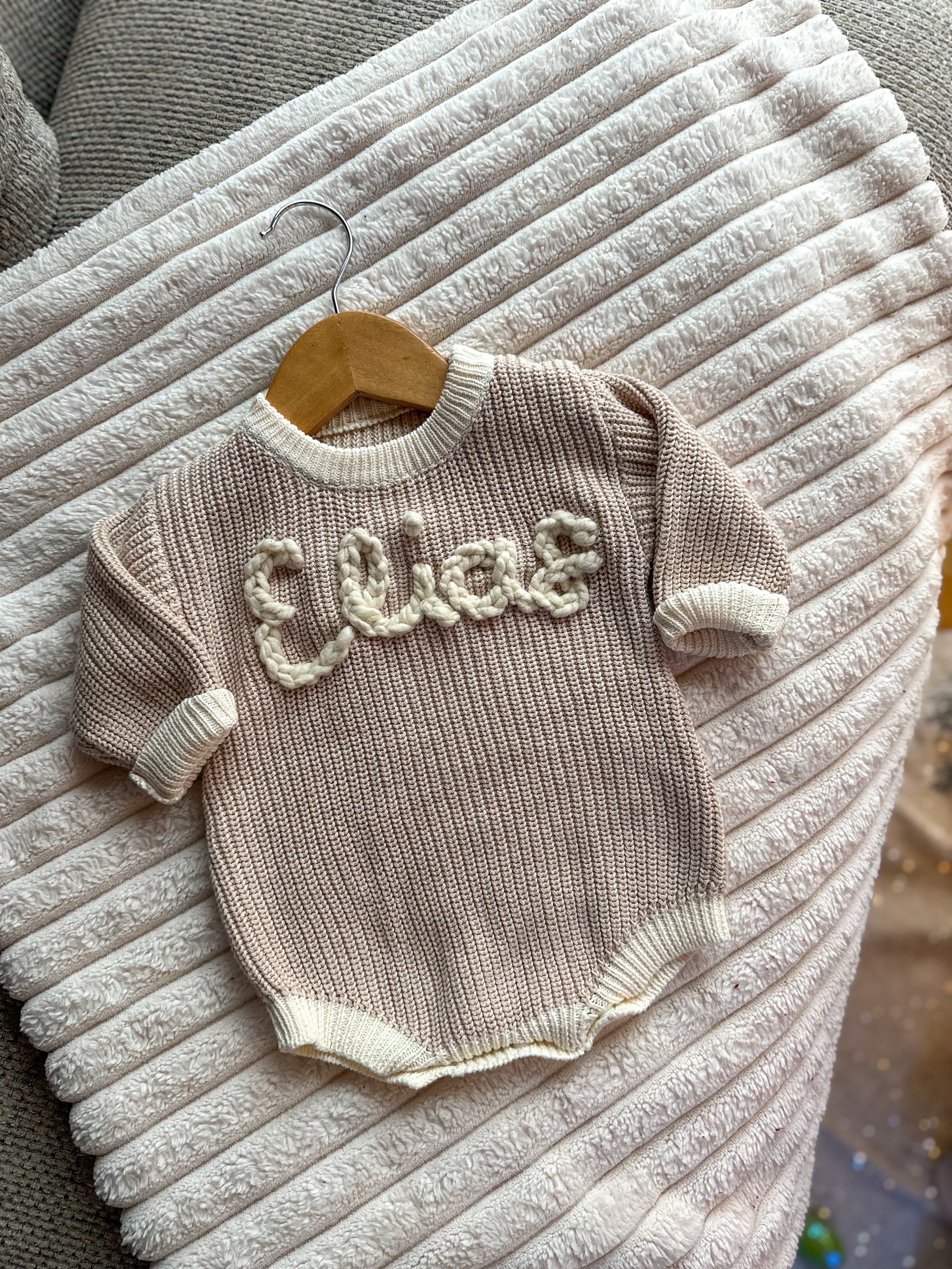 Personalized Embroidered Knitted Sweater 🧶
